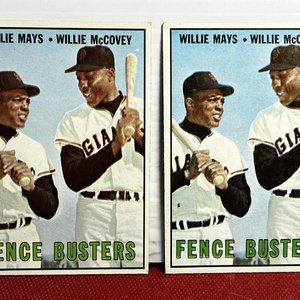 2 1967 TOPPS Wille Mays & McCovey baseball cards NY Giants Better Cards #423 Lot